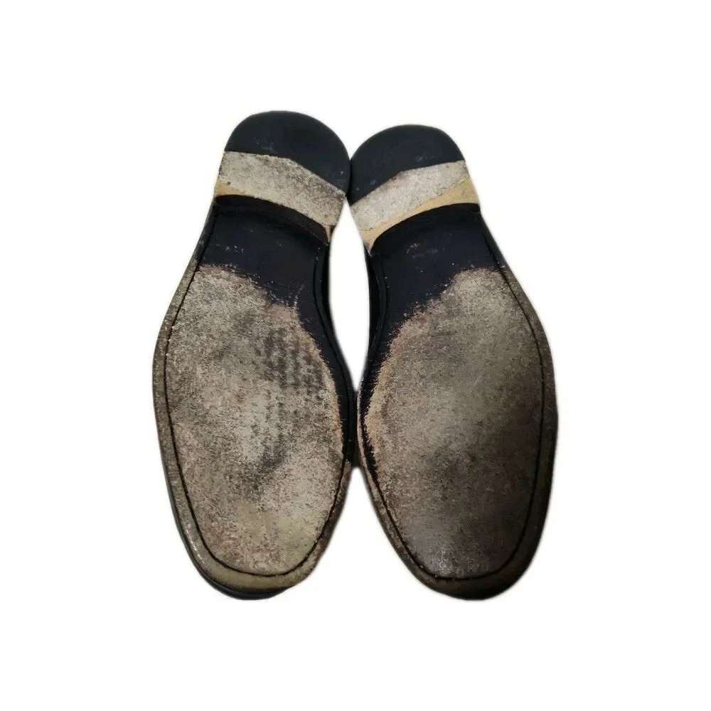 Belvedere Florence Brown Woven Leather Crocodile Toe Vamp Shoes Men's Size 9 M